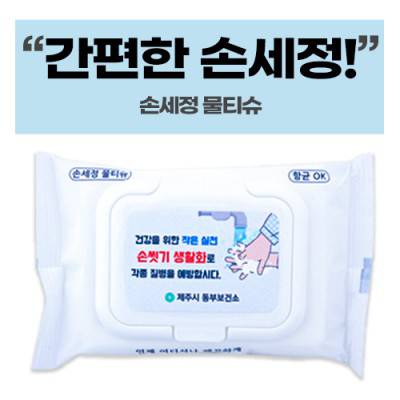 손세정 화이트 물티슈 캡형(20매)