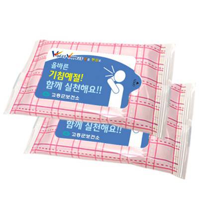 체크핑크 물티슈(10매)