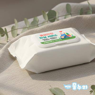 80매 백색 물티슈