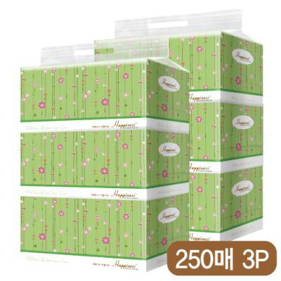 해피니스 미용티슈 250매 x 3P