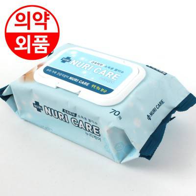 손소독 물티슈 캡형 70매