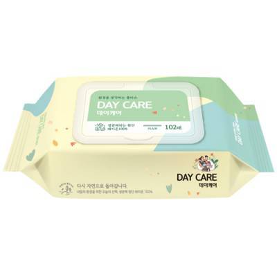 데이케어 패밀리 생분해물티슈102매(40gsm)