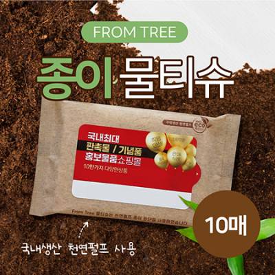 프롬트리 종이물티슈(비닐포장재) 10매