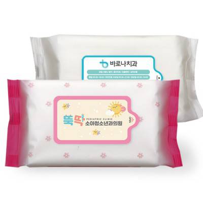 라벨형 60매 대용량(무광) 물향기 물티슈