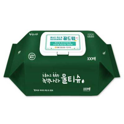 (DH)녹색나라 도톰촉촉 100매 물티슈
