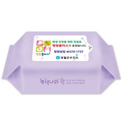 (DH)녹색나라 라벤더 휴대용 라벨형 물티슈(50매)