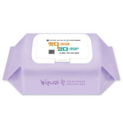 (DH)녹색나라 라벤더 휴대용 캡형 물티슈(50매)