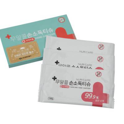 무알콜 손소독 티슈 3매