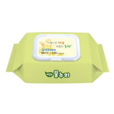 45매 그린 무광 물티슈 (캡형)