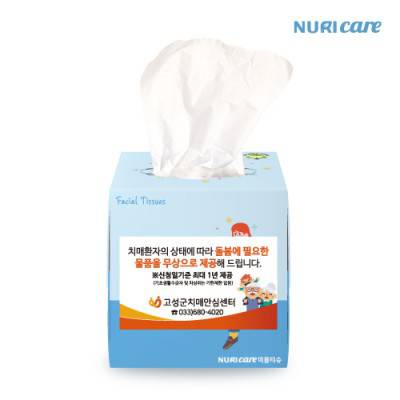 (스티커부착형)정사각 알뜰형 각티슈 230매