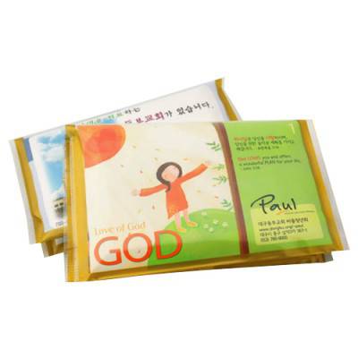 광고 종이투명칼라 금테지갑티슈 (10/14조)