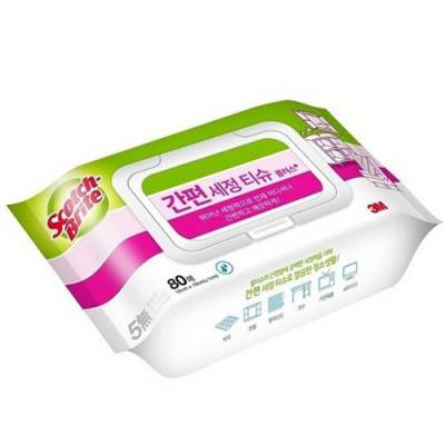 3M 스카치브라이트 간편 세정 티슈(80매)
