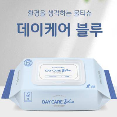 생분해 데이케어 물티슈 102매캡형 친환경 물티슈