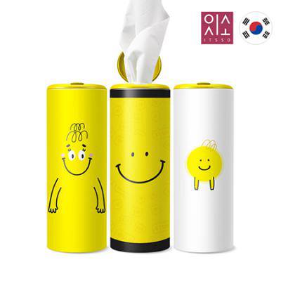 잇소 슬림티슈 60매 패밀리스마일+뚜껑스티커부착