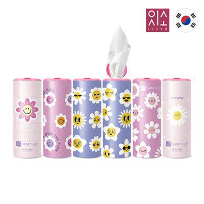 잇소 슬림티슈 60매 써니스마일+뚜껑스티커부착