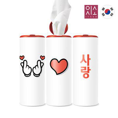잇소 슬림티슈 60매 사랑티슈+뚜껑스티커부착