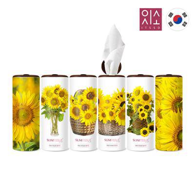 잇소 슬림티슈 60매 해바라기2+뚜껑스티커부착