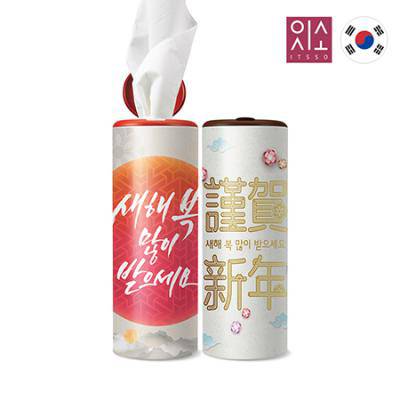 잇소 슬림티슈 60매 새해복티슈+뚜껑스티커부착