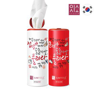 잇소 슬림티슈 60매 술술풀려라+뚜껑스티커부착