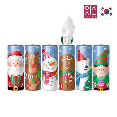 잇소 슬림티슈 60매 눈꽃마을친구들+뚜껑스티커부착