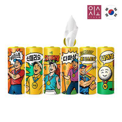 잇소 슬림티슈 60매 골프팝_어워즈+뚜껑스티커부착
