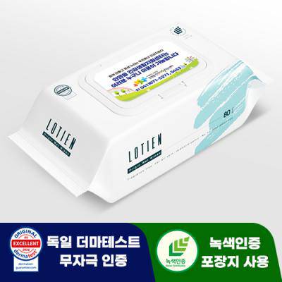 로티엔 오리진 민트 45g 엠보싱 물티슈 (80매)
